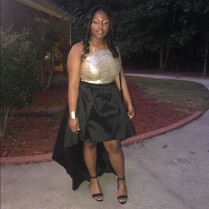 Gold and black dress